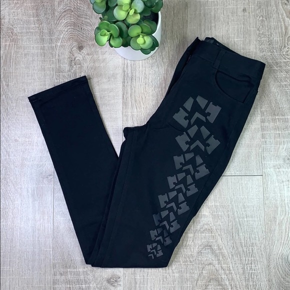 NWT Alexander Wang X H&M Diamond Cut Skinny Jeans - Picture 2 of 9